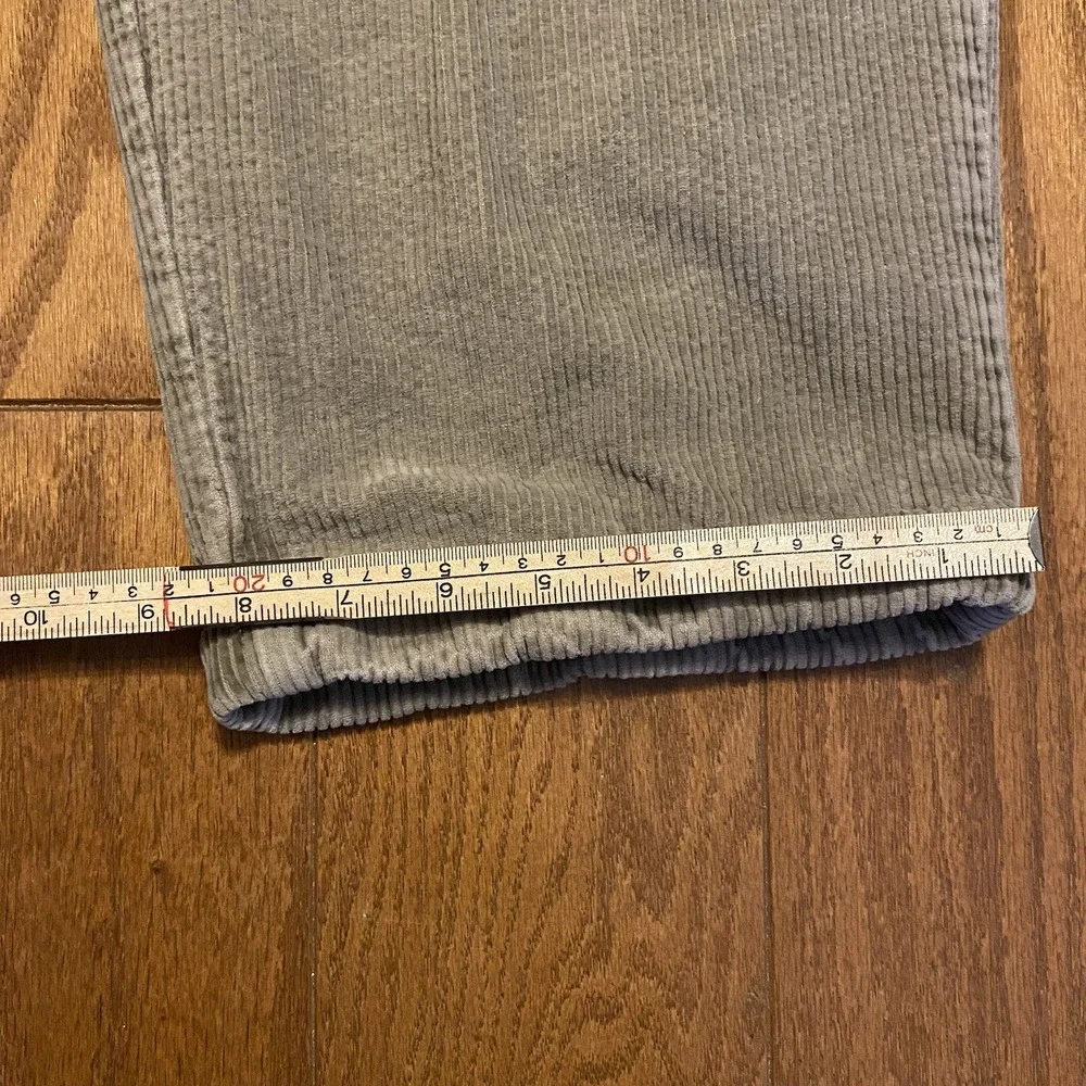 Men's Geoffrey Beene Corduroy Pants, Grey, 38 x 32 Pleated Cuffed VTG Grandpa D3